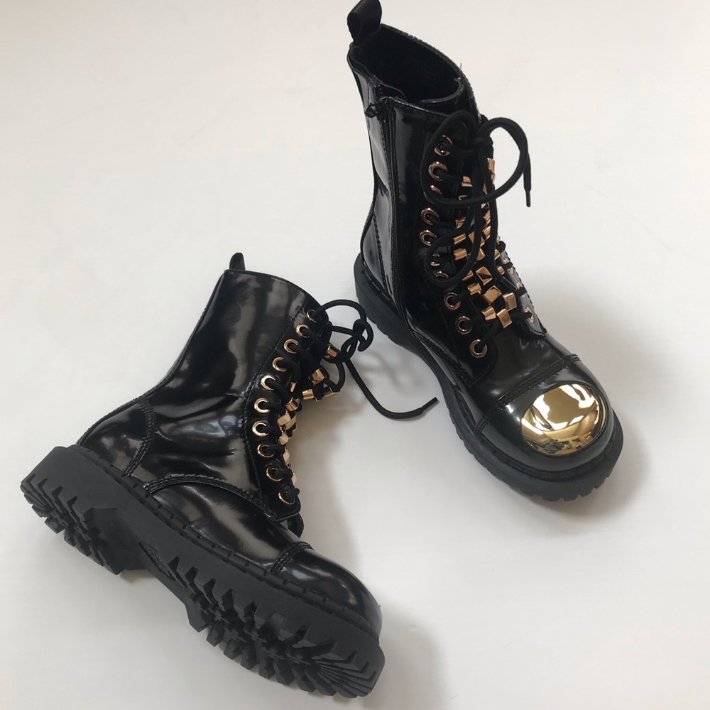 JEFFREY CAMPBELL Kickstart Vegan Combat Boots